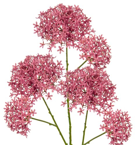 Briful 70CM 3er Set Kunstblumen Wie Echt Künstliche Kronenblumen Calotropis Gigantea Schleierkraut Rote Kunstblumen Dekorative Gypsophila für Hochzeit Party Frühling Dekoration
