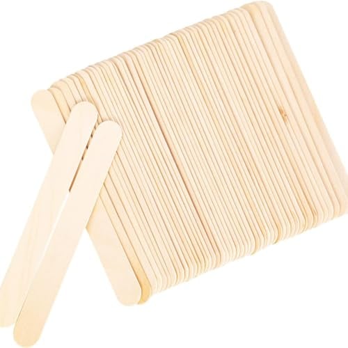 50 Pcs Disposable Wooden Waxing Spatulas,Wax Applicator Sticks for Body Facial Hair Removal(15 * 1cm)