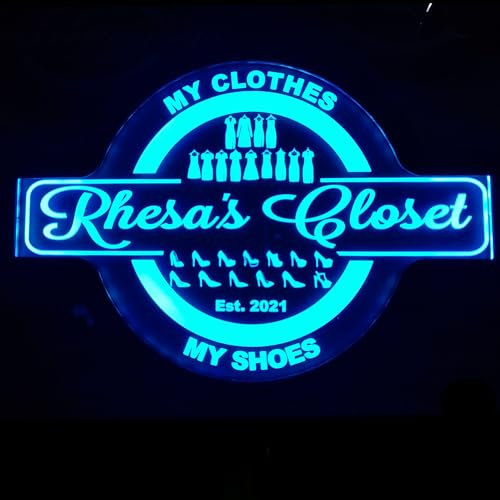 Girl's Closet LED Wall Light Neon Sign Girl Room Dressing Room Fitting Room Changing Room Sign Fashion Model Sign with LED Light