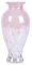 oliruim Vaso in vetro soffiato bianco e rosa, alto 30 cm, vaso in vetro colorato opaco, design unico, apertura larga, decorazione artistica per casa, soggiorno, tavolo da pranzo, erba della pampa