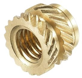 TOP-VIGOR 60Pcs M3 Threaded Knurled Insert Nuts, M3 x 4mm x 5mm OD 3D Printing Brass Nuts, Female Threaded Inserts Brass Heat Set Insert Embedment Nut for 3D Printing