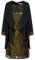 GRACE KARIN Spaghettiträger Ärmelloses Knielang Kleider mit Rundhalsausschnitt Damen Elegant Bodycon Sparkle Shimmer Cami Kleid Gold-Schwarz XL