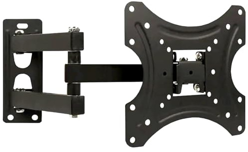 NTEK TV Wall Bracket Tilt Swivel Mount for 17 to 42 Inches, Weight Capacity 55lbs, Full Motion Articulating, Tilt, Swivel Extend/collapse Function 200x200mm, 200x100mm, 150x150mm,100x100mm, 75x75mm