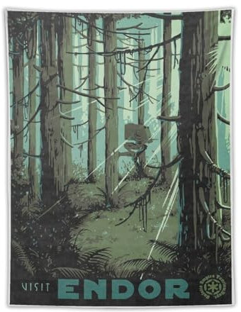 Endor Minimal Art Star The Wars 80er Jahre Filmposter, lustiger Wandteppich, Wandkunstdruck, Geschenk, Bild, Gemälde, Kunstwerk, Schlafzimmer, Heimdekoration, 76,2 x 101,6 cm