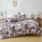 DJY Purple Geometric Grid King Size Duvet Cover Irregular Splicing Soft Microfiber Bedding Set, Reversible Lightweight Duvet Cover Sets 3 Pieces With Zipper (King, 220x230cm)