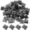 Heyous 100 Stück Fotorahmen-Clips aus schwarzem Metall, S-Haken, Rückplatte, gezackter Clip, Fotorahmen, Hardware für Bilderrahmen und Leinwände