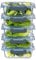 MFY 5 Pack 36oz Glass Containers with Lids, Reusable Meal Prep Containers, Airtight Glass Food Storage Containers with Lids, BPA-free, Microwave, Oven, Freezer & Dishwasher Safe, Gray