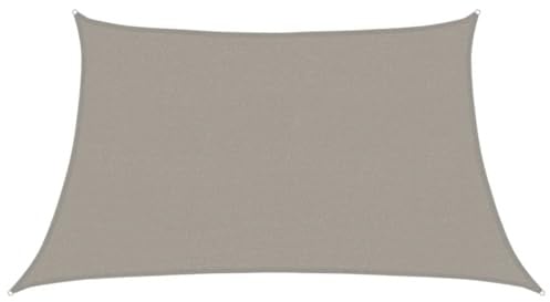 vidaXL Sonnensegel, 160 g/m², Trapez, Hellgrau, 3/4 x 2 m, HDPE, Sonnensegel, Sonnensegel, Patio-Rollo, Sonnensegel