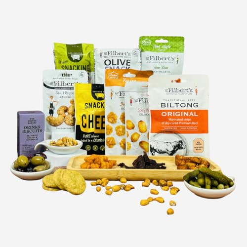 Luxury Pub Snacks Gift Hamper – Premium Beer Snacks Selection, Biltong, Cheese, Nuts & Gourmet Savoury Treats – Food Gift Box for Men, Women, Birthdays, Father’s Day & Corporate Gifts