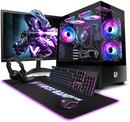 Vibox VI-212 PC Gaming Completo • Monitor 22 • AMD Ryzen 3 3200G 4 Cores • Radeon Vega 8 • 16GB RAM • 1TB SSD • Linux OS • WiFi