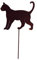 Crispe home & garden Gartenstecker Edelrost - laufende Katze klein - Höhe 18 cm