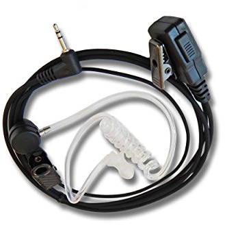 vhbw Headset kompatibel mit Motorola F60, FV300, EM1020R, FV500, FV200, EM1000R, EM1000, FV200AA, FR60, FV200R, FR50 Funkgerät - schwarz