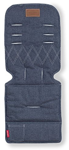 Maclaren - Fodera per seggiolino universale, Denim, Accessorio per passeggino double-face, Traspirante e lavabile, Facile da montare su tutti i passeggini ombrello pieghevole
