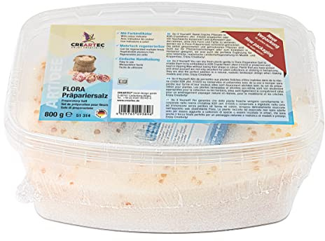 CREARTEC Flora-Präpariersalz - Ideal zur schonenden Trocknung von Pflanzen - Füllmenge: 800 g - Made in Germany
