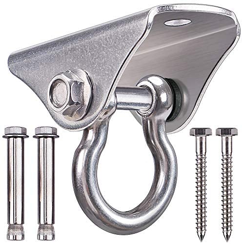 BeneLabel Legno/Cemento Soffitto Gancio Amaca Altalena Appesa Vite Bullone 180° Girevole set Hardware per Interni Esterni Parco Giochi Sedia Yoga Corda Sacchi da Boxe, Gancio Soffitto, 600 Libbre