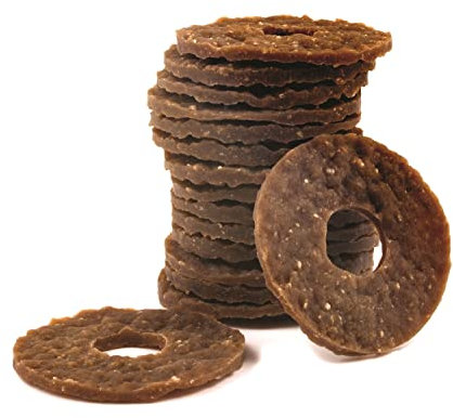 PetSafe Busy Buddy Kauringe aus Rohhaut für Hunde, Für Snackring-Spielzeuge von PetSafe geeignet, Größe A, 16 Stück