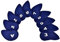 10pcs Iron Club Head Covers Set, Neoprene Iron Head Covers Headcovers Protect Case with Number Letter Tag (Blue)