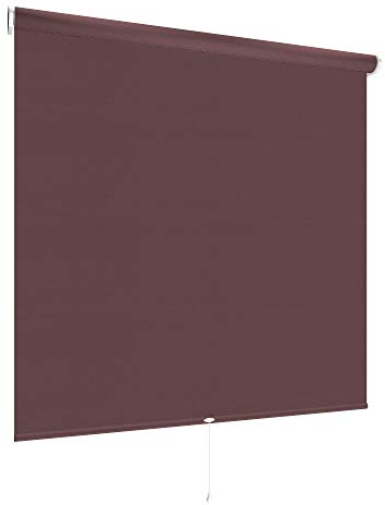 Springrollo Mittelzugrollo Schnapprollo viele Größen und Farben Montage Träger Metall Rollo Vorhang Blickdicht lichtdurchlässig Fenster Sonnenschutz Sichtschutz Blendschutz (80 x 180 cm, Brombeere)