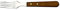 Rockingham Forge 4 Prong Steak Fork with Wooden Handle