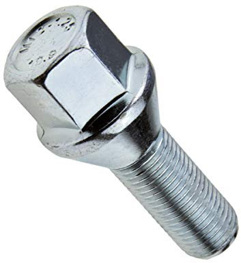 C CARBONADO Tornillo de rueda M12 x 1,25 26 mm, perno de rueda, con cintura cónica, SW17, selección de longitud, compatible con Citroen Peugeot