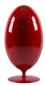 SoldiDesign Ovetto Contenedor 3in1 para la Recogida Selectiva, 54 litros (3 Compartimentos de 18 litros), Interior o Exterior, Cubo de Basura Cocina, Papelera Diseño, ABS, Rojo, Talla única