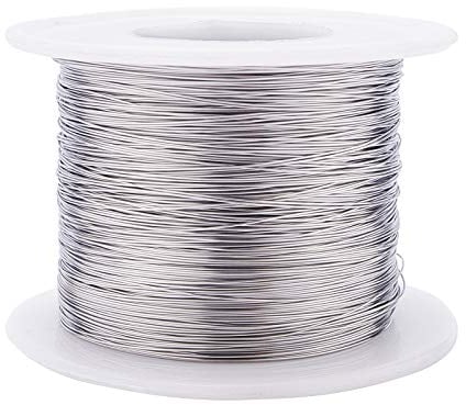 BENECREAT 300m 0.3mm Alambre de acero inoxidable para Encuadernación, Hacer Joyas, Flejes, Marcos de Esculturas, Cepillos de Limpieza y Otros Proyectos de Manualidades