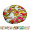 Morbuy Stuhlkissen Runde Sitzkissen Blumen Vogelserie Atmungsaktiv Baumwolle Leinen Tatami Komfortable Stühle Bodenkissen Sitzauflagen für Outdoor Garten Office Sessel (40x40cm,Winde)