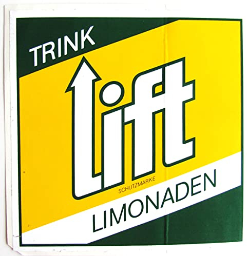 Coca C o l a - Lift Limonaden - Alter Aufkleber - 13 x 13 cm