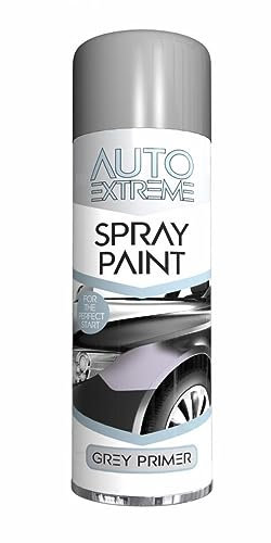 Classic Signature - 2 x Auto Extreme Grey Primer Spray Paint 250ml Professional Quality, Perfect Finish for Cars, Bikes,Vans, Metal, Wood