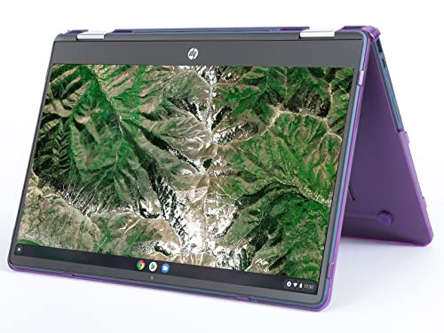 mCover Case Compatible for 2021~2022 14 HP Chromebook X360 14b-CB0000 Series Laptop Computers ONLY (NOT Fitting Any Other HP Models) - Purple