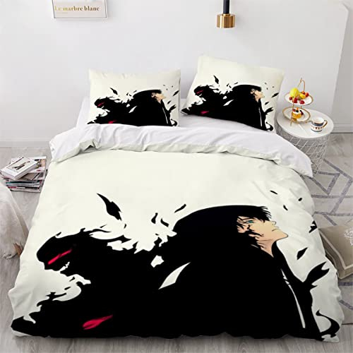 JWFGTT Anime Bettbezug Set 3D-Druck Bettwäsche 135x200cm Japan Manga-Otaku Dekor Trösterbezug 3 Teilig Sanft Betten Für Jugendliche Kinder Mädchen Jungen Erwachsene Frauen Männer