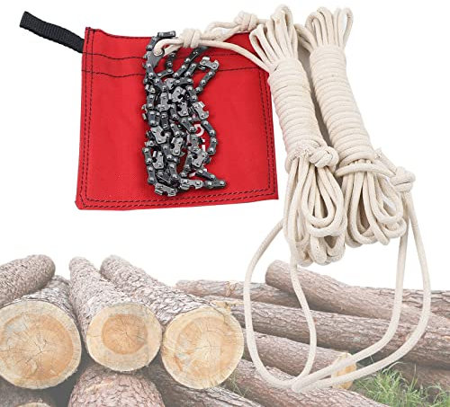SHZICMY 48'' Astsäge Tragbare Überleben Kettensäge Gartensäge Baumsäge Handsäge Zugsäge mit Seil & Beutel Camping Hand Werkzeug