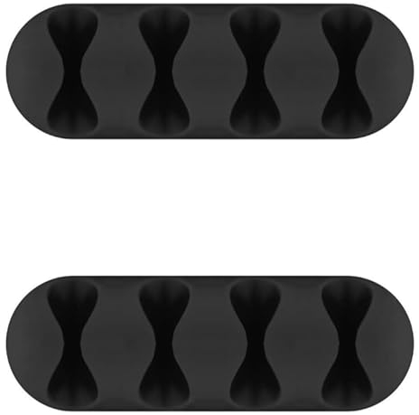 MicroConnect Cable management 4 slot 2pcs Black, 3M adhesive. Organise your cables in the office or at home