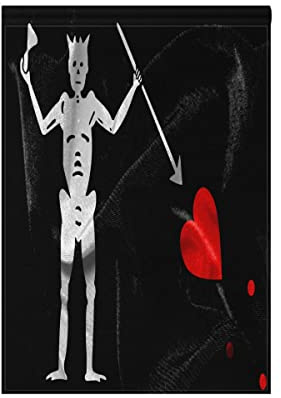 CHIFIGNO Realistische Blackbeard Piratenflagge Gartenflagge 71,1 x 101,6 cm Hausflagge Banner doppelseitige Hofflagge Urlaub Gartenflaggen für Outdoor Balkon Dach