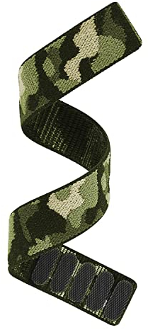 ahayo Nylon Armband für Garmin Fenix 8 47mm / epix Pro 47mm / Instinct 3 45mm, 22mm Camo Schnelltrocknend Sportarmband für Fenix 7/6/5 (Camo-Grün)