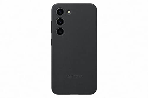 Samsung Leather Smartphone Case EF-VS911 für Galaxy S23, Handy-Hülle, Echtleder, Schlankes Design, Black