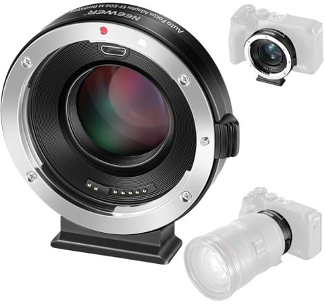 NEEWER EF to EOS M Mounting Adapter 0.71x Auto Focus Speedbooster Lens Mount Compatible with Canon EF Lens for EOS M Series Camera EOS M M2 M3 M5 M6 M10 M50 M100 M200 and More