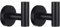 YUET 2 Pcs Bathroom Towel Hook,Screw in Metal Coat Hooks Matte Black Robe Hook SUS 304 Stainless Steel Heavy Duty Door Hanger Towel Robe Clothes Closet Sponges Holder for Bathroom Hotel (Black)