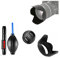 Accessori di base per fotocamera Bundle 49mm paraluce, copriobiettivo, set di pulizia per fotocamera Canon EOS R50 con obiettivo Canon RF-S 18-45mm f/4.5-6.3 IS STM
