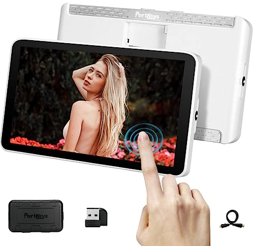 Portkeys LH7P Kameramonitor Wireless Control Kameramonitor 7 Hohe Helligkeit 4K 3D LUT Ausgang 1920X1080 1000nit 1080P60 HDMI Ausgang Für Sony BMPCC 4K (Zoom) BMPCC 6KBMPCC 6K Pro.(Weiß)