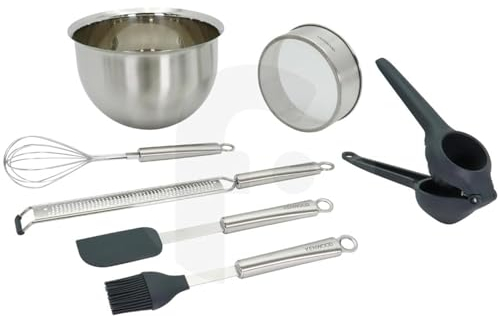 Kenwood KWSP200 set preparazione: spatola, setaccio, grattugia, frusta, ciotola, spremiagrumi