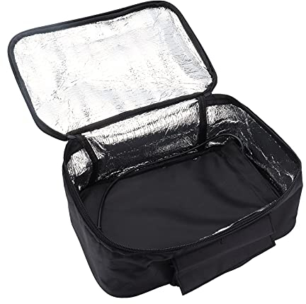Horno Portátil Inteligente Para Coche, Mini Microondas Portátil Para Coche, Horno Eléctrico De 12 V, Caja De Picnic De Calentamiento Rápido Para Viajes, Camping, Comida, Cocina, Negro