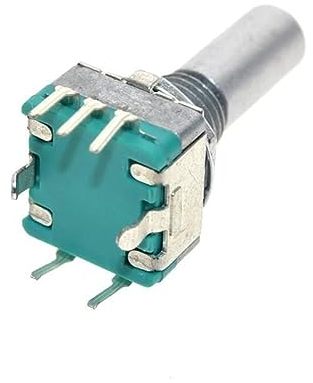 JMORCO 100 Stück Drehgeber, Codeschalter EC11 Audio-Digital-Potentiometer, mit Schalter, 5-polig, Grifflänge 20 mm