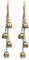 Ausicfen Set mit 2 Weihnachtsglocken aus Messing, große goldene Kuhglocken, Weihnachtsdekoration, rustikale Messingglocken, Vintage-Weihnachtsglocken zur Dekoration (Vintage-Weihnachtsglocke)