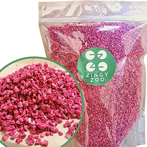 Gefriergetrocknete Himbeeren Stücke | XXL 500g Trockenfrüchte Gefriergetrocknet | Getrocknete Himbeeren Glutenfrei Gefriergetrocknete Früchte | Freeze Dried Fruit | Freeze Dried Raspberry | ZingyZoo