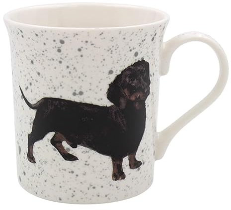 Lesser & Pavey British Designed Coffee Mug | Ceramic Coffee Mugs for Home or Work | Large Mugs for Hot Drinks | Dachsund Tea and Coffee Cups - Sarah Boddy