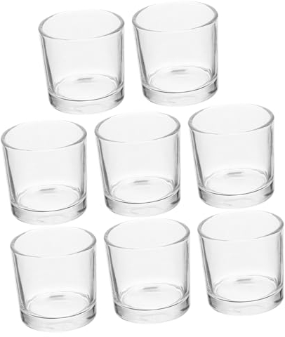 Cabilock Candelabros de Vidrio para Velas Votivas Candelabros de Té Diseño Simple para Decoración de Mesa