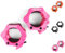 Phoenix Fitness Langhantelklemmen, 2,5 cm oder 5,1 cm, olympische Stangenverschlüsse für Gewichtheben, 2 Stück, robuste Langhantel-Clips, Schnellspannklemmen für Heim- und Fitness-Training, Rosa, 5,1
