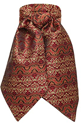 Nothing but Love Ascot Krawatte Halstuch elegante Herren Mode Business-Accessoires mit stylischem Design (Rot, Golden, Schwarz)