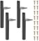 Qeapug 4 Pcs Metal Furniture Legs, 15cm/6 Inch Black Legs for Table, Chair, Cabinet